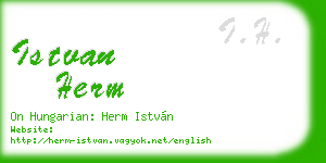 istvan herm business card